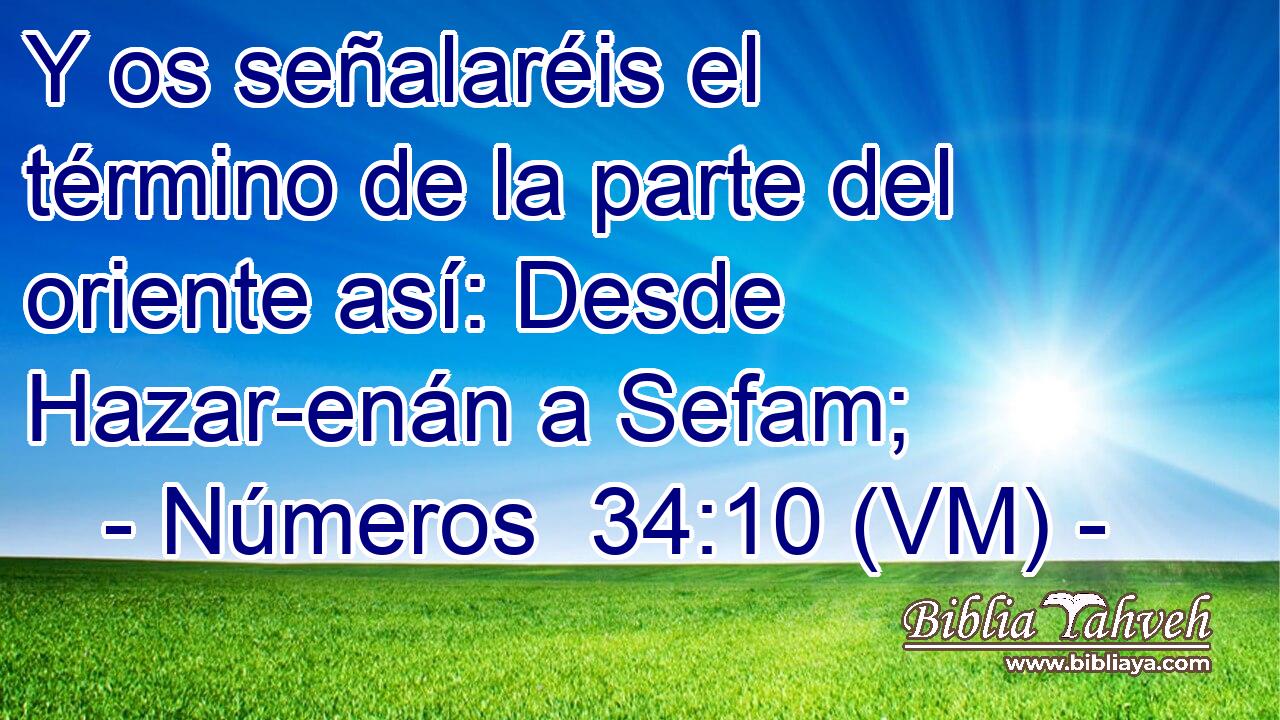  Y os señalaréis el término de la parte del oriente así: Desde Hazar-enán a Sefam; 