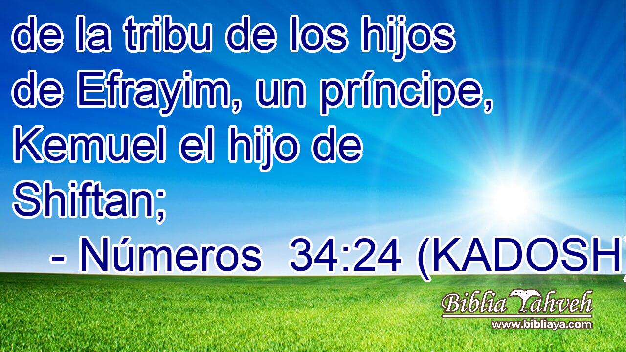  de la tribu de los hijos de Efrayim, un príncipe, Kemuel el hijo de Shiftan; 