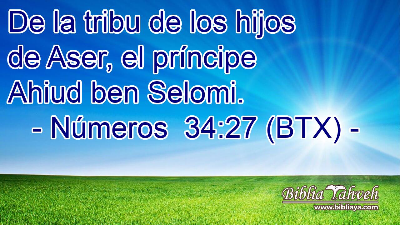 De la tribu de los hijos de Aser, el príncipe Ahiud ben Selomi.