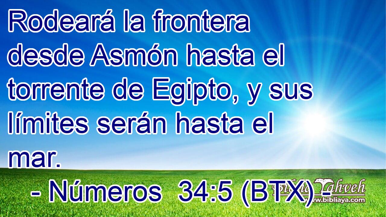 Rodeará la frontera desde Asmón hasta el torrente de Egipto, y sus límites serán hasta el mar.