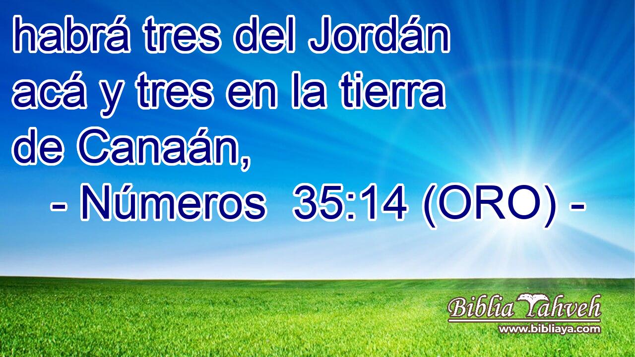  habrá tres del Jordán acá y tres en la tierra de Canaán, 