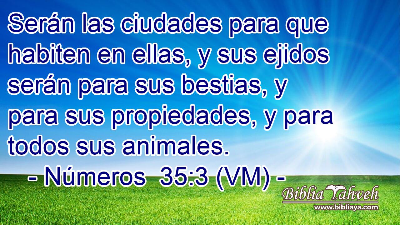  Serán las ciudades para que habiten en ellas, y sus ejidos serán para sus bestias, y para sus propiedades, y para todos sus animales. 