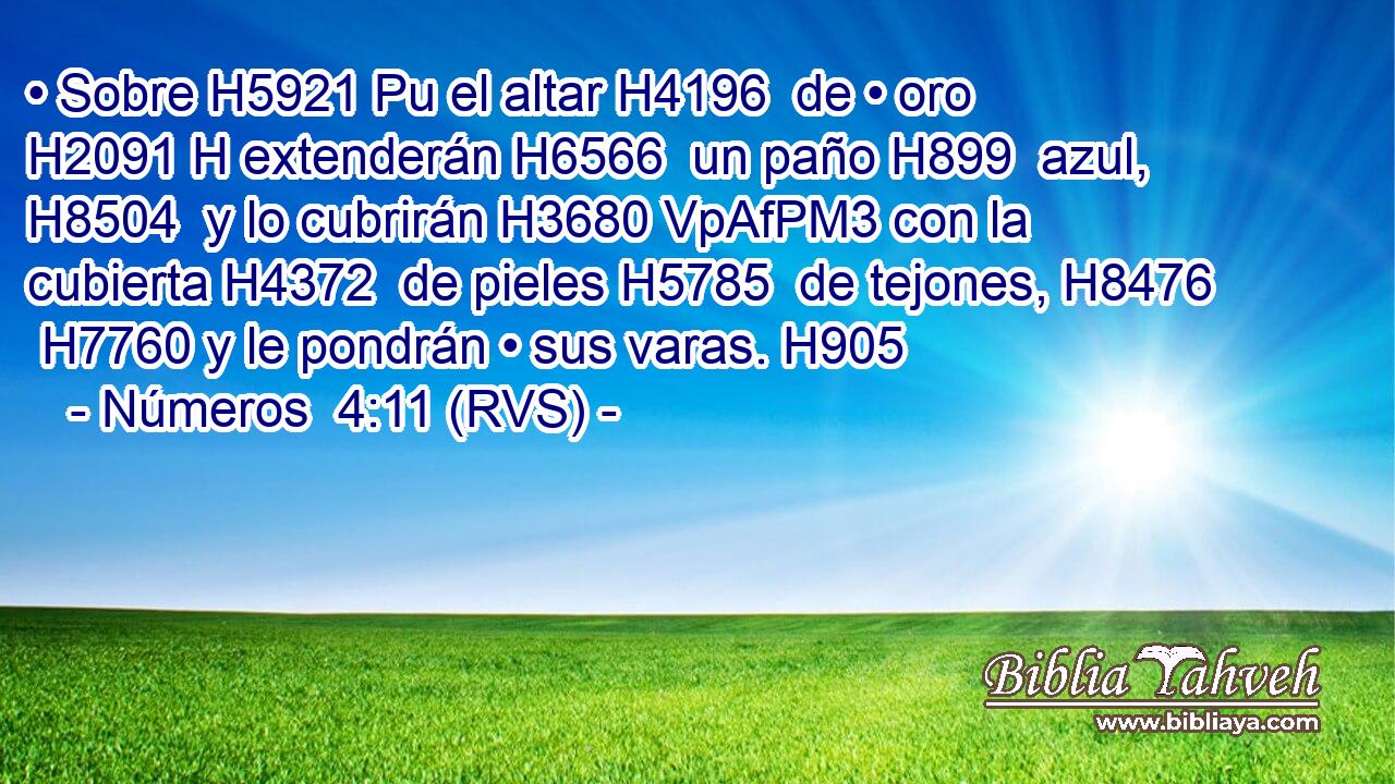 • Sobre H5921 Pu el altar H4196  de • oro H2091 H extenderán H6566  un paño H899  azul, H8504  y lo cubrirán H3680 VpAfPM3 con la cubierta H4372  de pieles H5785  de tejones, H8476  H7760 y le pondrán • sus varas. H905  