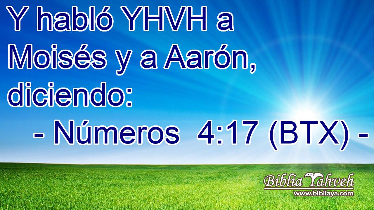 Y habló YHVH a Moisés y a Aarón, diciendo: