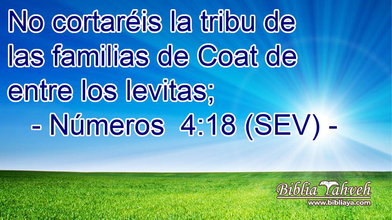 No cortaréis la tribu de las familias de Coat de entre los levitas;