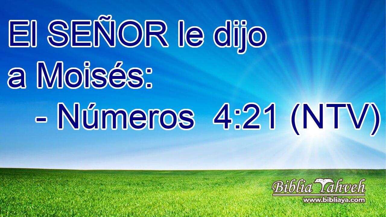 El SEÑOR le dijo a Moisés:
