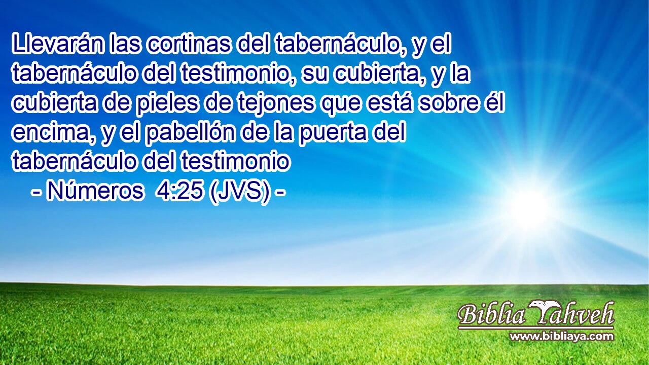Llevarán las cortinas del tabernáculo, y el tabernáculo del testimonio, su cubierta, y la cubierta de pieles de tejones que está sobre él encima, y el pabellón de la puerta del tabernáculo del testimonio