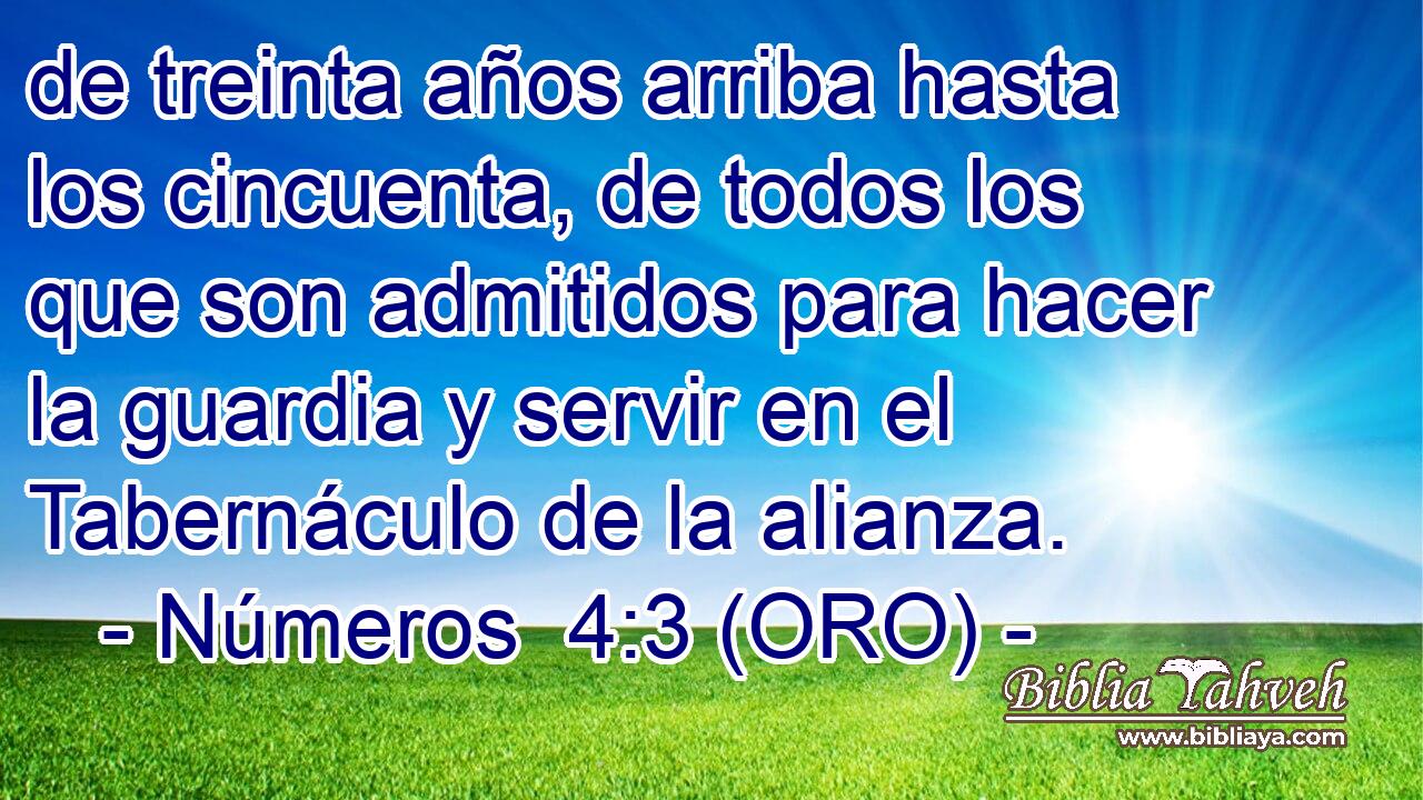  de treinta años arriba hasta los cincuenta, de todos los que son admitidos para hacer la guardia y servir en el Tabernáculo de la alianza. 