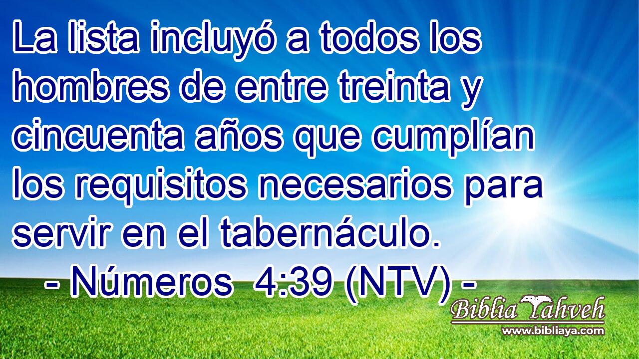La lista incluyó a todos los hombres de entre treinta y cincuenta años que cumplían los requisitos necesarios para servir en el tabernáculo.