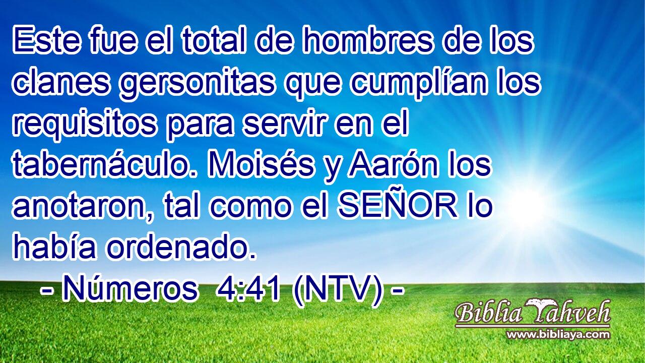 Este fue el total de hombres de los clanes gersonitas que cumplían los requisitos para servir en el tabernáculo. Moisés y Aarón los anotaron, tal como el SEÑOR lo había ordenado.