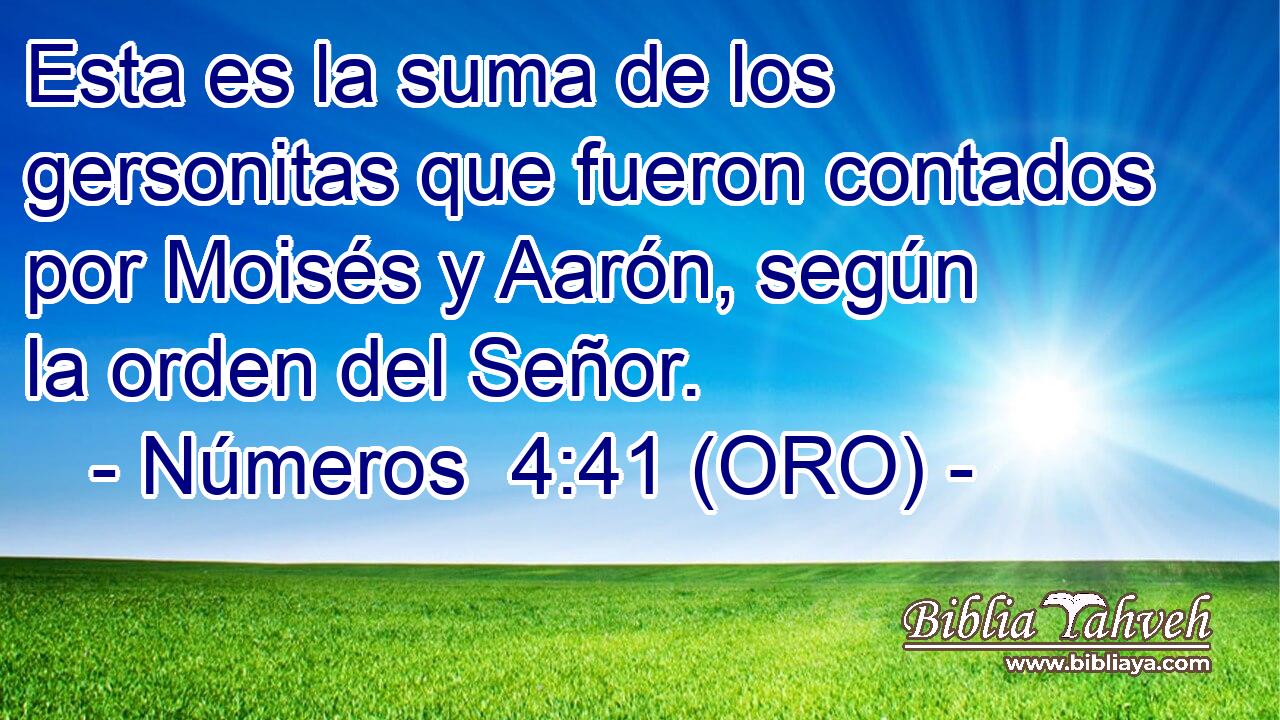  Esta es la suma de los gersonitas que fueron contados por Moisés y Aarón, según la orden del Señor. 