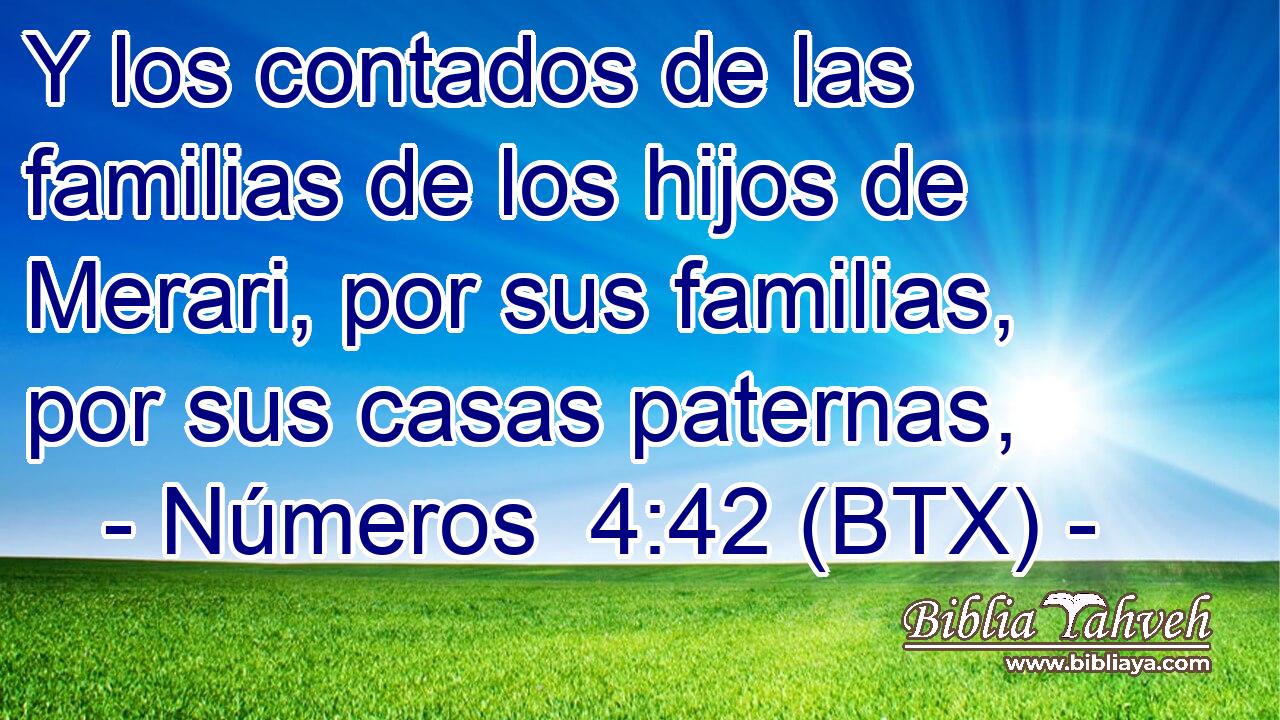 Y los contados de las familias de los hijos de Merari, por sus familias, por sus casas paternas,