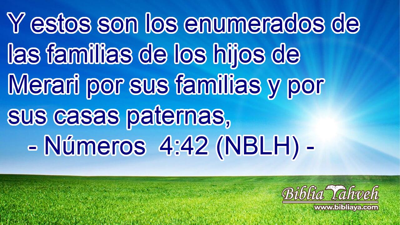  Y estos son los enumerados de las familias de los hijos de Merari por sus familias y por sus casas paternas, 