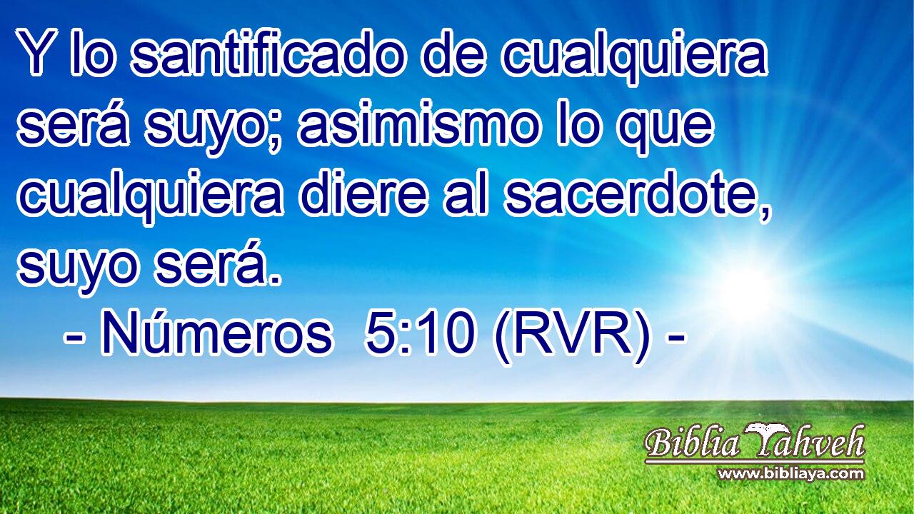 Y lo santificado de cualquiera será suyo; asimismo lo que cualquiera diere al sacerdote, suyo será.