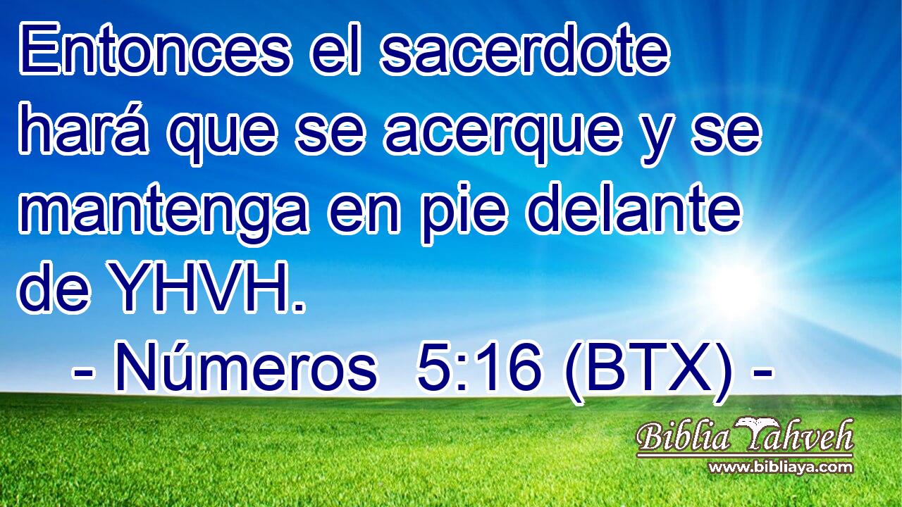 Entonces el sacerdote hará que se acerque y se mantenga en pie delante de YHVH.