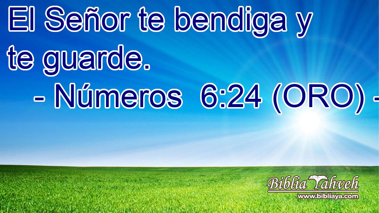  El Señor te bendiga y te guarde. 