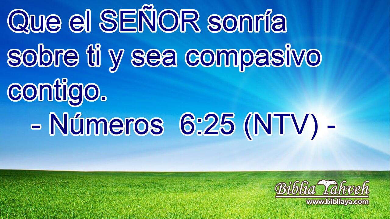 Que el SEÑOR sonría sobre ti y sea compasivo contigo.