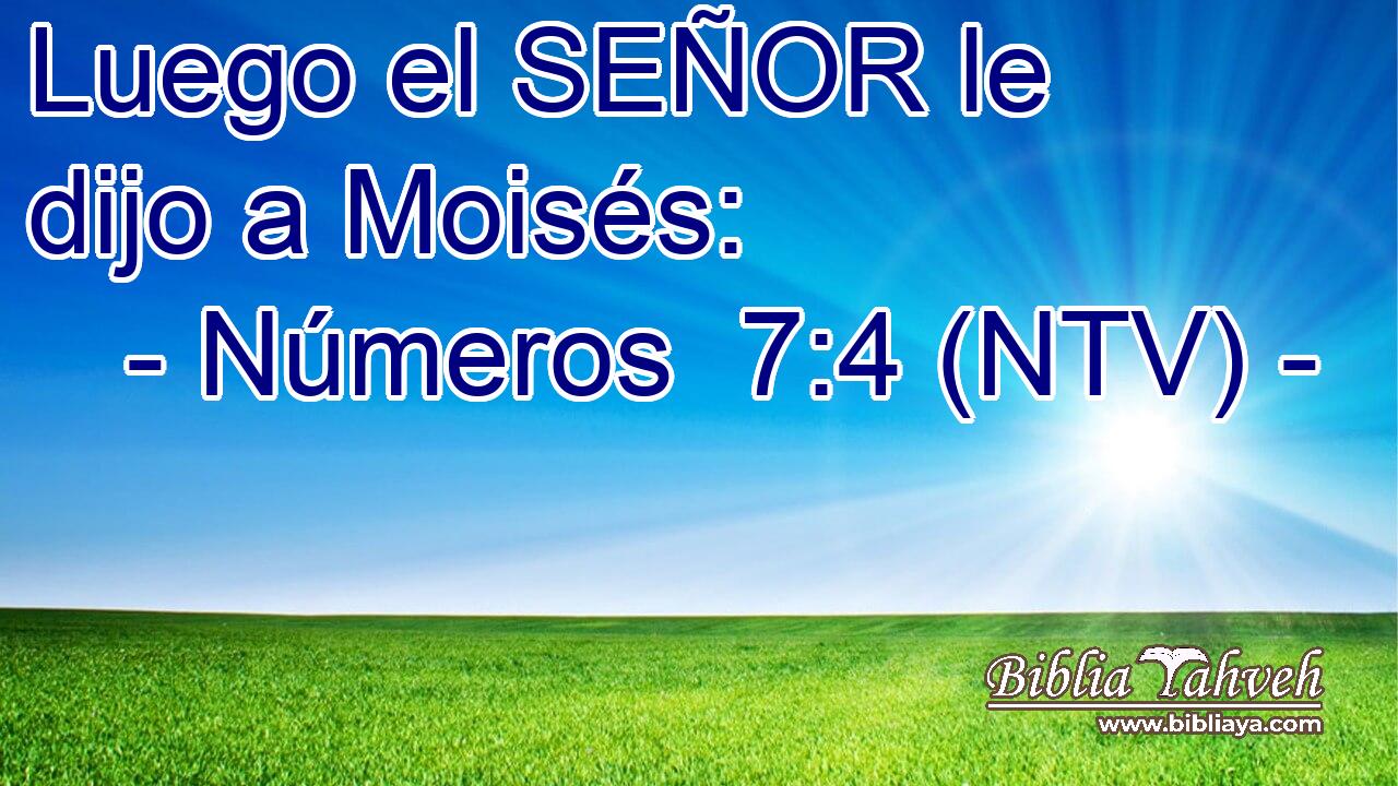 Luego el SEÑOR le dijo a Moisés: