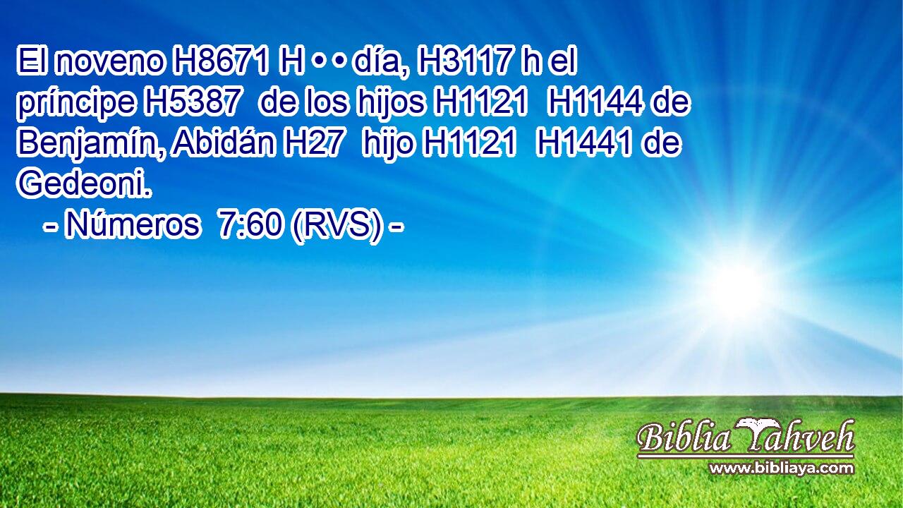 El noveno H8671 H • • día, H3117 h el príncipe H5387  de los hijos H1121  H1144 de Benjamín, Abidán H27  hijo H1121  H1441 de Gedeoni. 