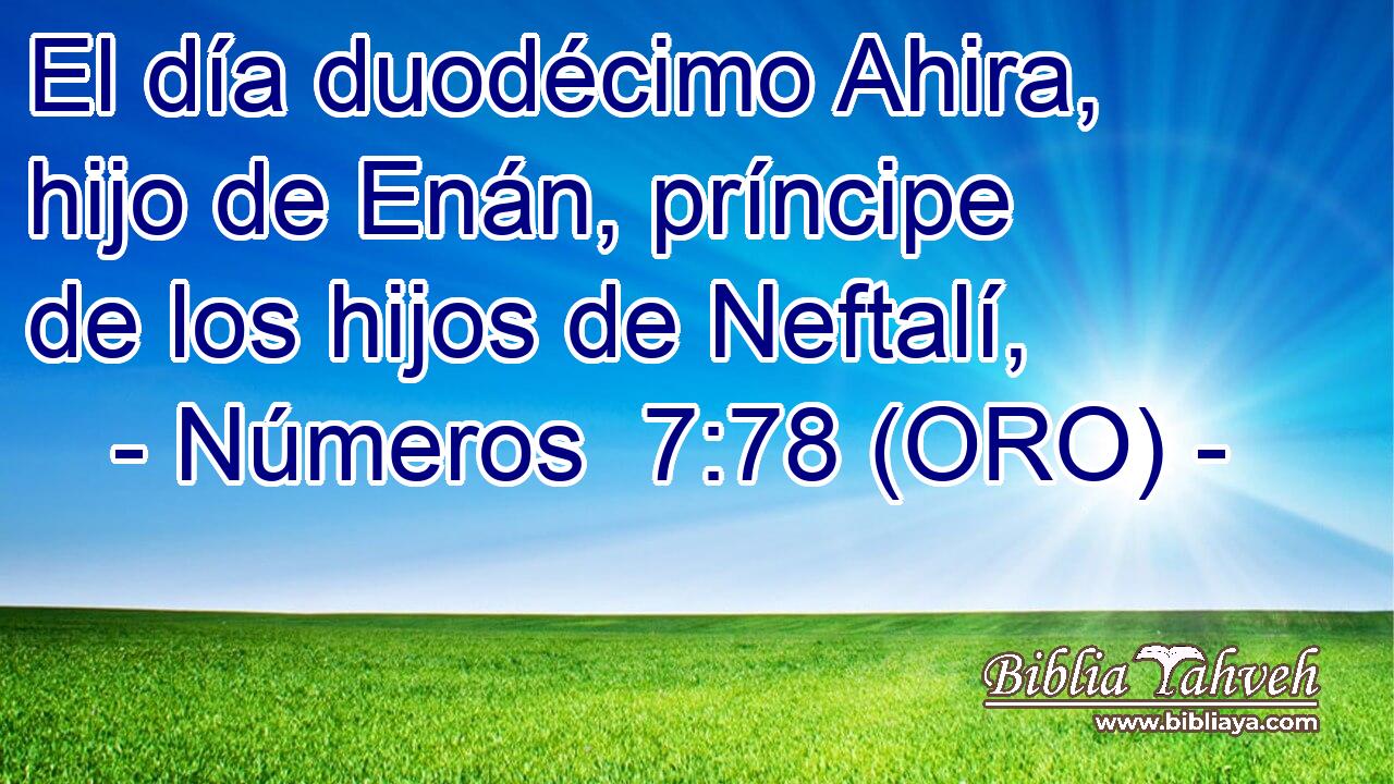  El día duodécimo Ahira, hijo de Enán, príncipe de los hijos de Neftalí, 