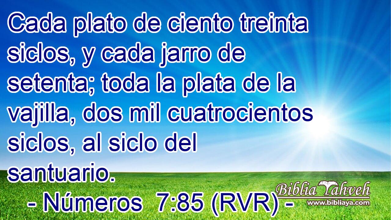 Cada plato de ciento treinta siclos, y cada jarro de setenta; toda la plata de la vajilla, dos mil cuatrocientos siclos, al siclo del santuario.
