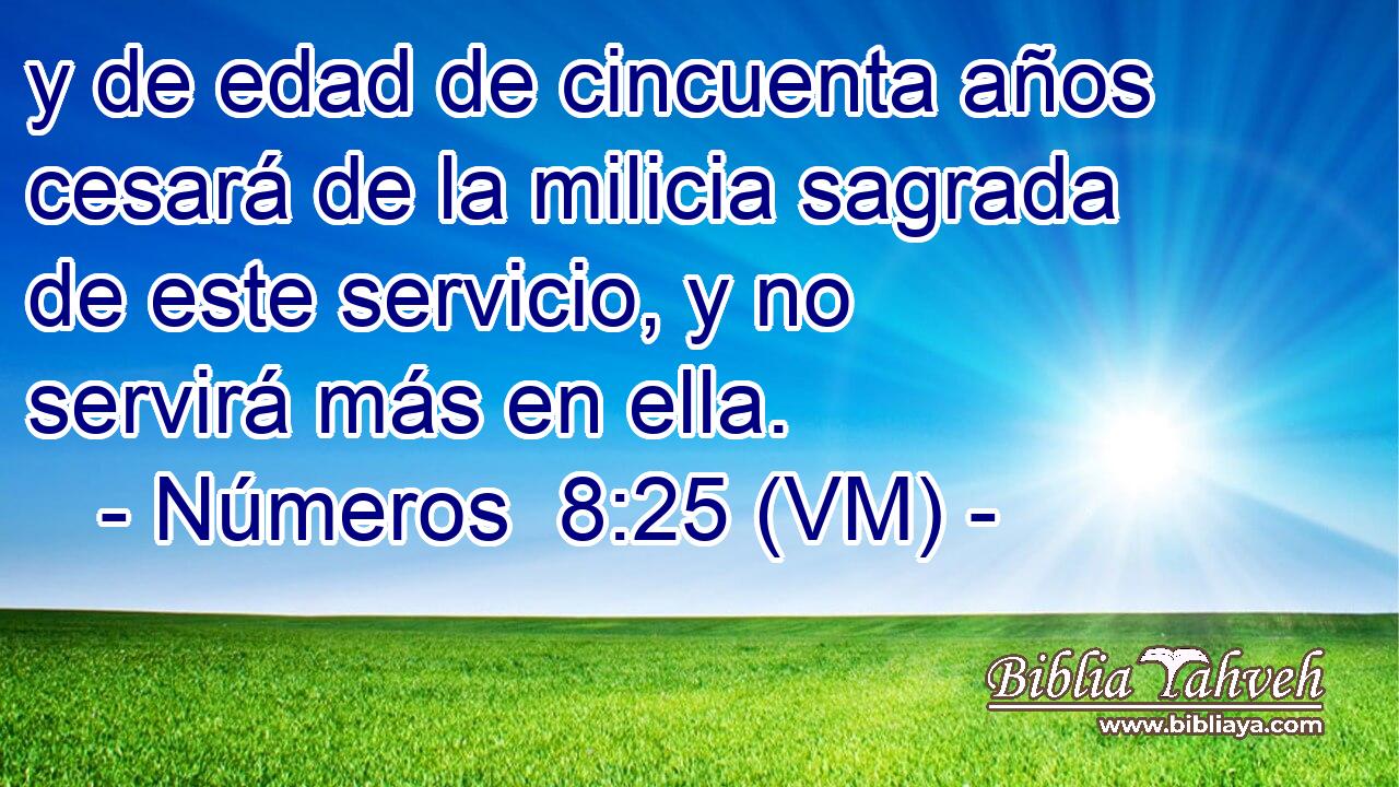  y de edad de cincuenta años cesará de la milicia sagrada de este servicio, y no servirá más en ella. 