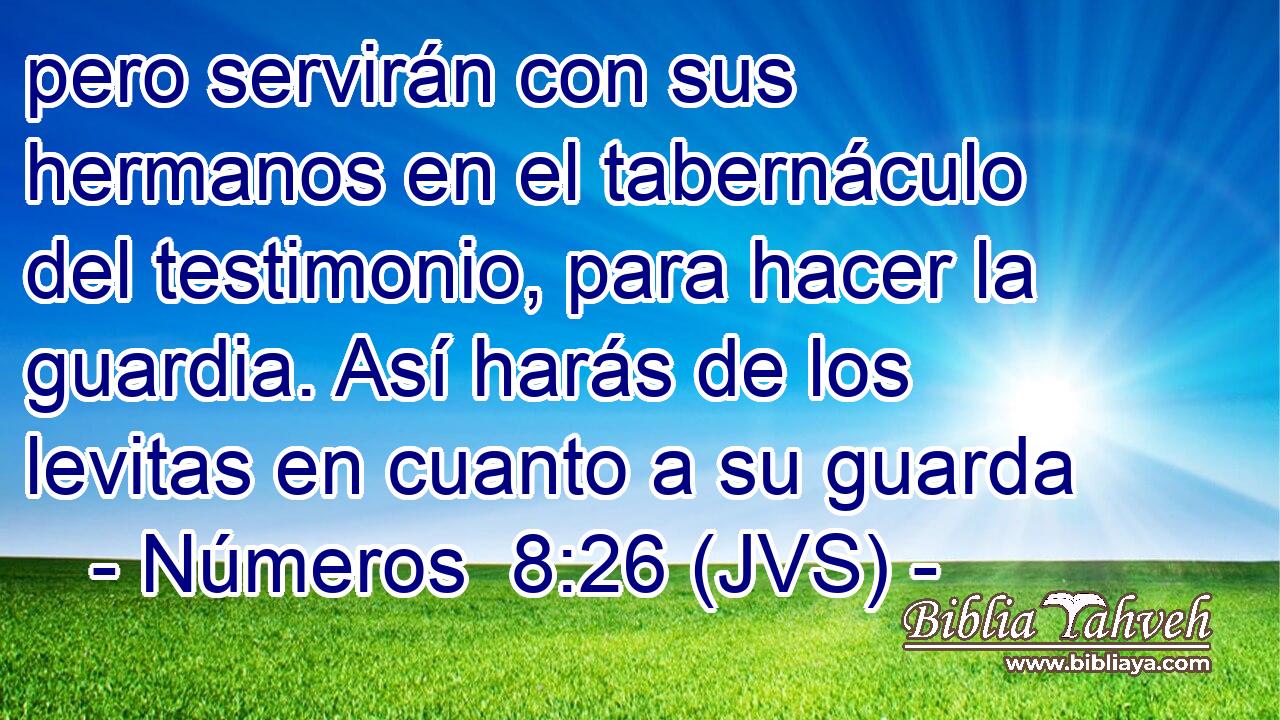 pero servirán con sus hermanos en el tabernáculo del testimonio, para hacer la guardia. Así harás de los levitas en cuanto a su guarda