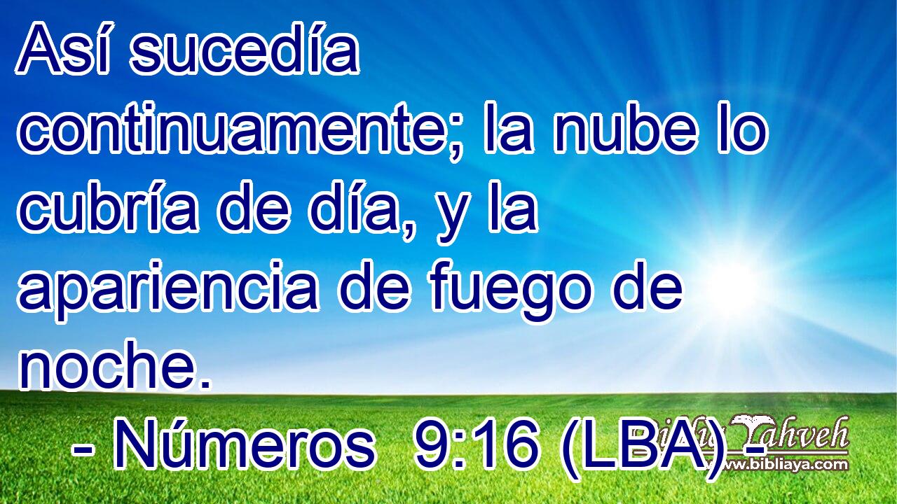 Así sucedía continuamente; la nube lo cubría de día, y la apariencia de fuego de noche.