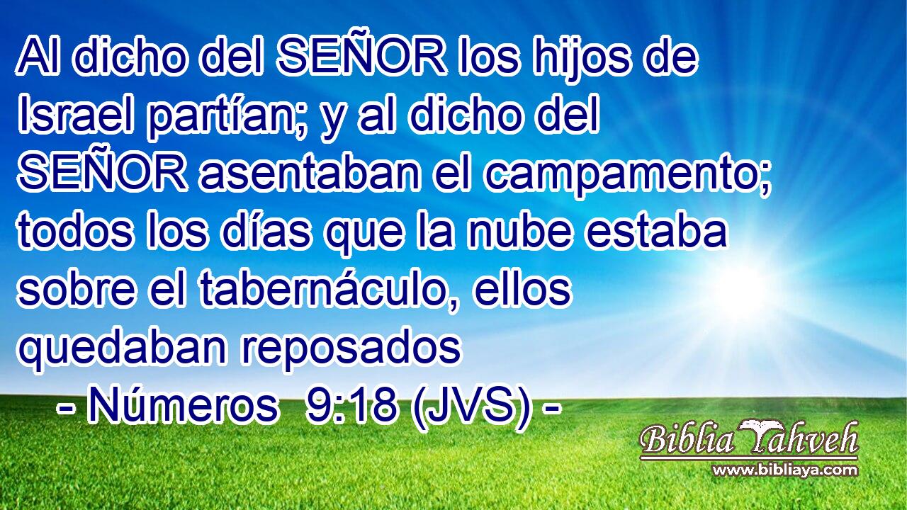 Al dicho del SEÑOR los hijos de Israel partían; y al dicho del SEÑOR asentaban el campamento; todos los días que la nube estaba sobre el tabernáculo, ellos quedaban reposados