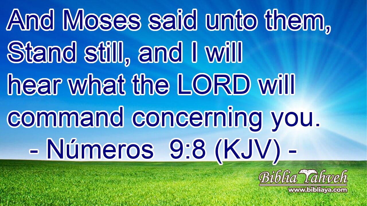 And Moses said unto them, Stand still, and I will hear what the LORD will command concerning you.
