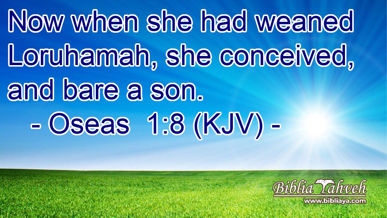 Now when she had weaned Loruhamah, she conceived, and bare a son.