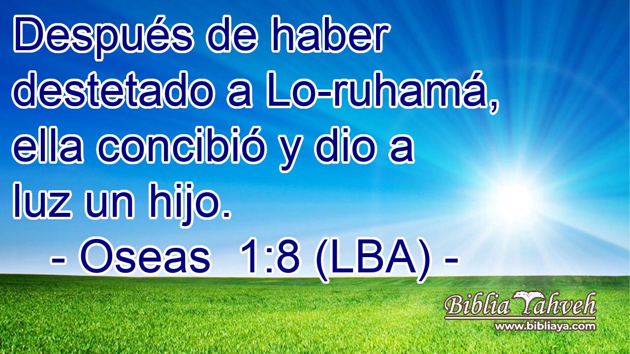 Después de haber destetado a Lo-ruhamá, ella concibió y dio a luz un hijo.