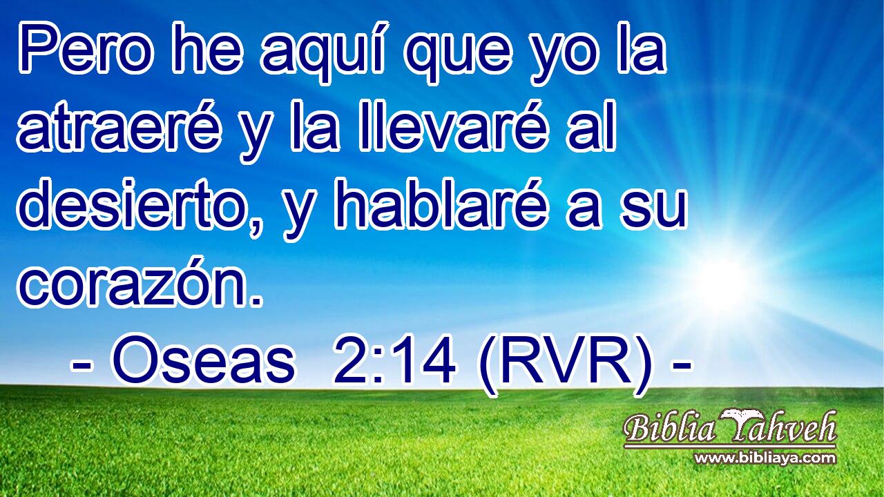 Pero he aquí que yo la atraeré y la llevaré al desierto, y hablaré a su corazón.