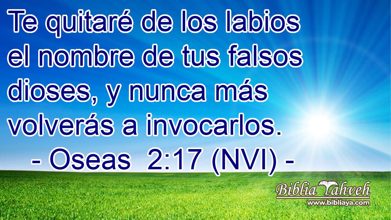  Te quitaré de los labios el nombre de tus falsos dioses, y nunca más volverás a invocarlos. 