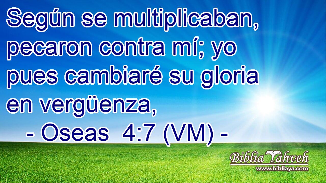  Según se multiplicaban, pecaron contra mí; yo pues cambiaré su gloria en vergüenza, 