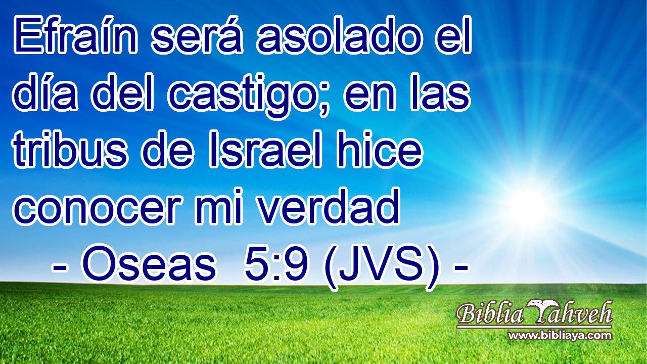 Efraín será asolado el día del castigo; en las tribus de Israel hice conocer mi verdad