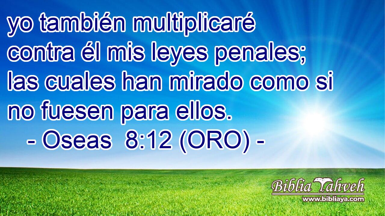 yo también multiplicaré contra él mis leyes penales; las cuales han mirado como si no fuesen para ellos. 