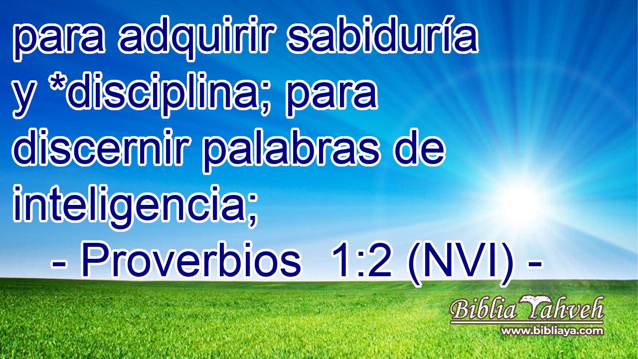  para adquirir sabiduría y *disciplina; para discernir palabras de inteligencia; 