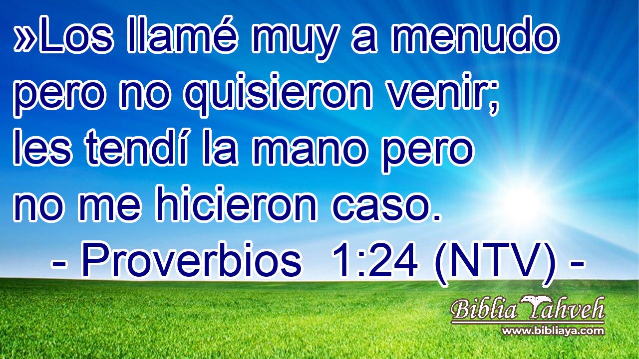 »Los llamé muy a menudo pero no quisieron venir; les tendí la mano pero no me hicieron caso.