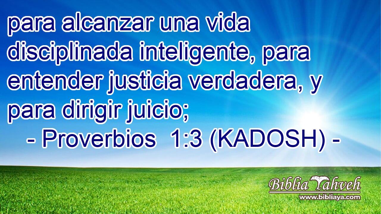  para alcanzar una vida disciplinada inteligente, para entender justicia verdadera, y para dirigir juicio; 