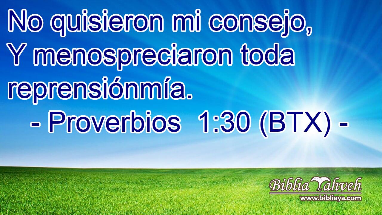 No quisieron mi consejo, Y menospreciaron toda reprensiónmía.