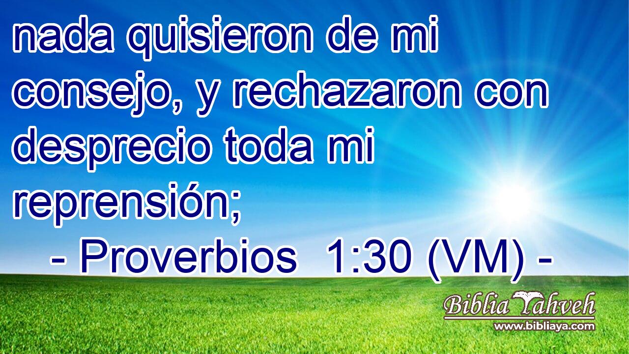  nada quisieron de mi consejo, y rechazaron con desprecio toda mi reprensión; 