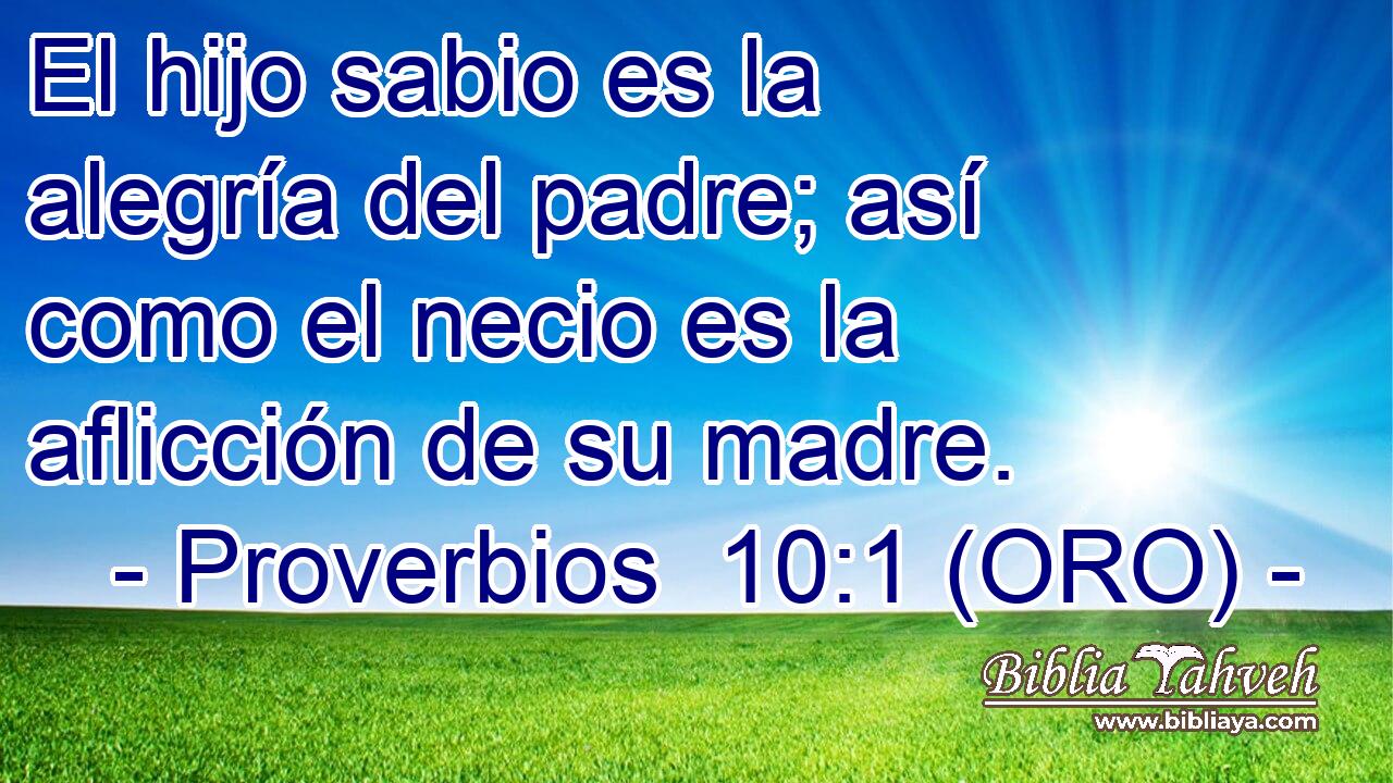  El hijo sabio es la alegría del padre; así como el necio es la aflicción de su madre. 