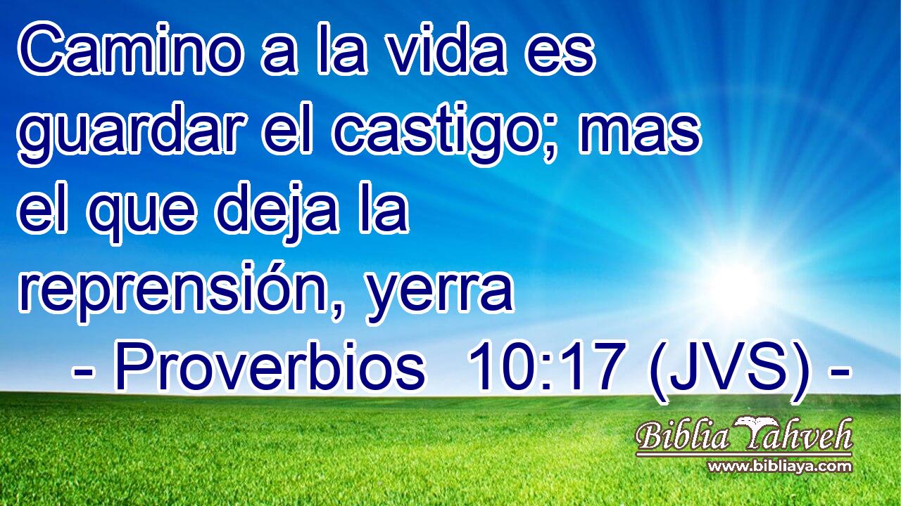 Camino a la vida es guardar el castigo; mas el que deja la reprensión, yerra