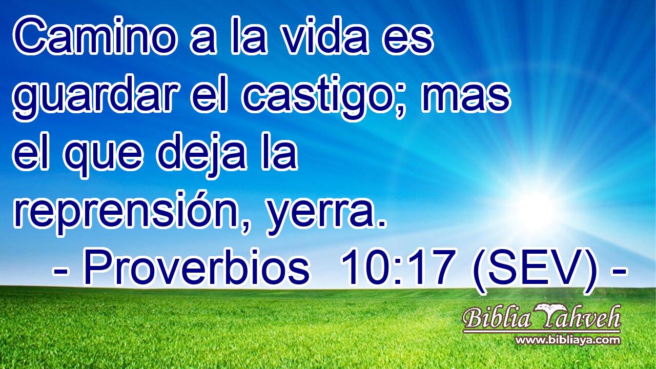 Camino a la vida es guardar el castigo; mas el que deja la reprensión, yerra.