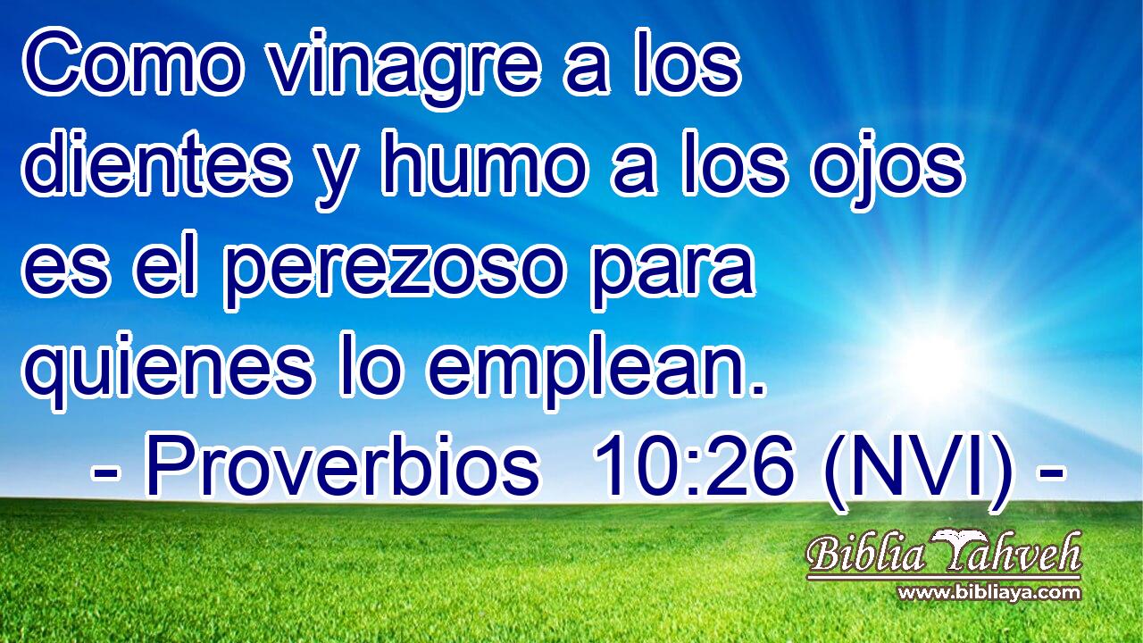  Como vinagre a los dientes y humo a los ojos es el perezoso para quienes lo emplean. 