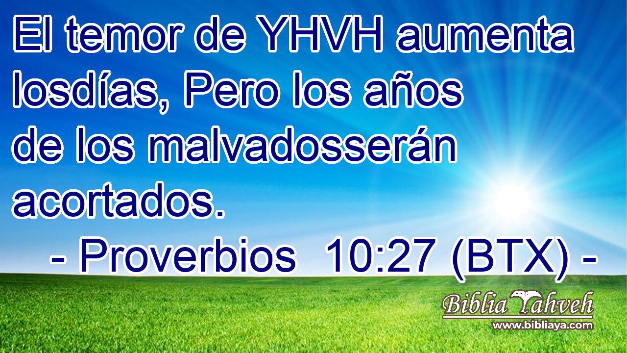 El temor de YHVH aumenta losdías, Pero los años de los malvadosserán acortados.