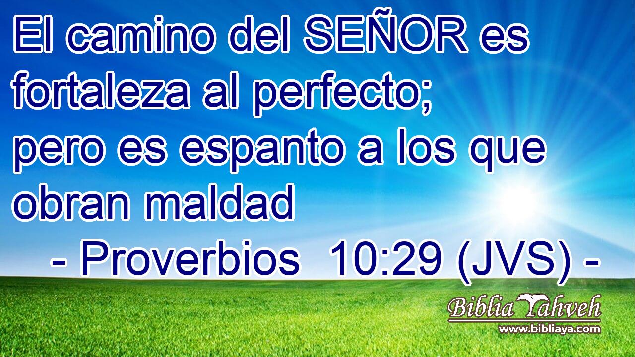 El camino del SEÑOR es fortaleza al perfecto; pero es espanto a los que obran maldad