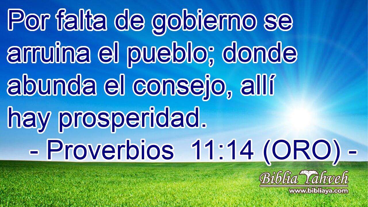  Por falta de gobierno se arruina el pueblo; donde abunda el consejo, allí hay prosperidad. 