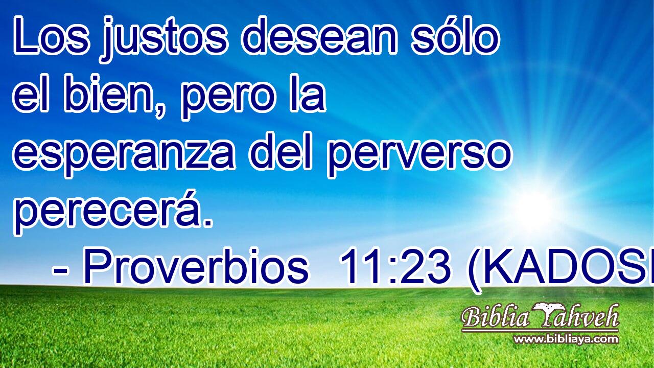  Los justos desean sólo el bien, pero la esperanza del perverso perecerá. 